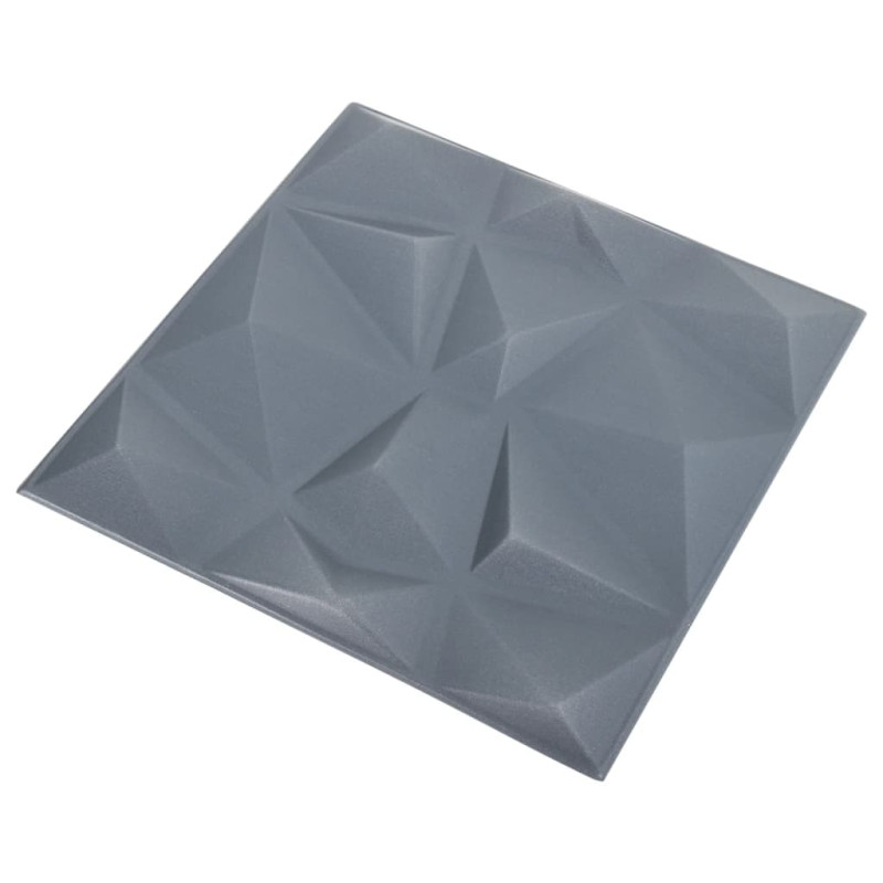 Produktbild för 3D Väggpaneler 48 st 50x50 cm diamant vit 12 m²