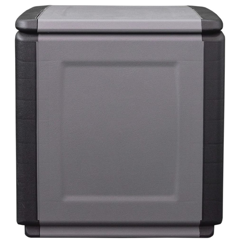 Produktbild för Dynbox 54x53x57 cm 130 L mörkgrå och svart