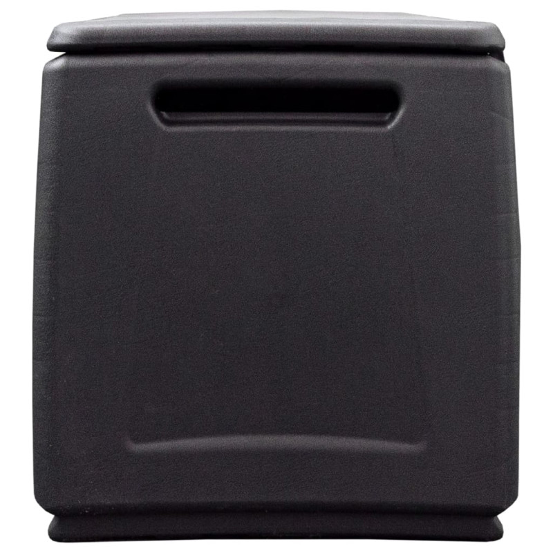 Produktbild för Dynbox 138x53x57 cm 330 L mörkgrå och svart