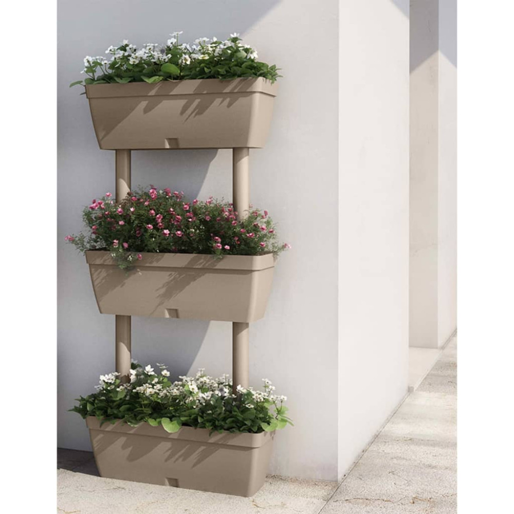 Produktbild för Blomlådor 6 st 100 cm taupe