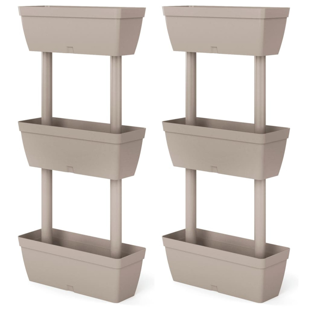 Produktbild för Blomlådor 6 st 100 cm taupe