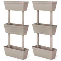 Produktbild för Blomlådor 6 st 100 cm taupe