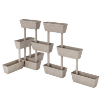 Produktbild för Blomlådor 6 st 100 cm taupe