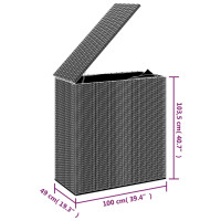 Produktbild för Dynbox PE-rotting 100x49x103,5 cm svart