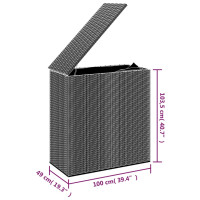 Produktbild för Dynbox PE-rotting 100x49x103,5 cm grå