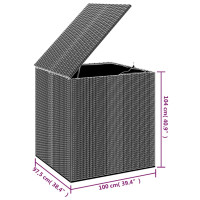 Produktbild för Dynbox PE-rotting 100x97,5x104 cm svart