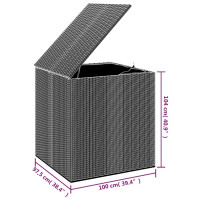 Produktbild för Dynbox PE-rotting 100x97,5x104 cm grå