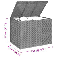 Produktbild för Dynbox PE-rotting 145x100x103 cm svart