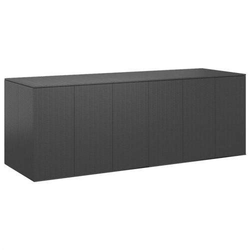 vidaXL Dynbox PE-rotting 291x100,5x104 cm svart