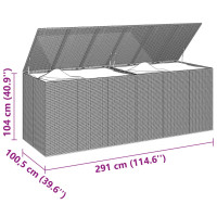 Produktbild för Dynbox PE-rotting 291x100,5x104 cm svart