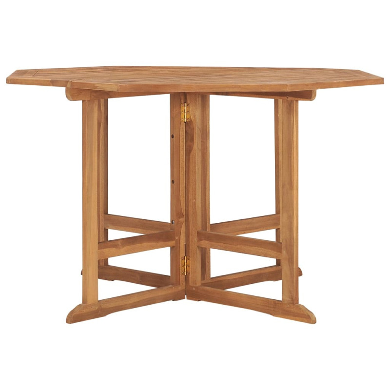 Produktbild för Hopfällbart matbord för trädgården 110x110x75 cm massiv teak