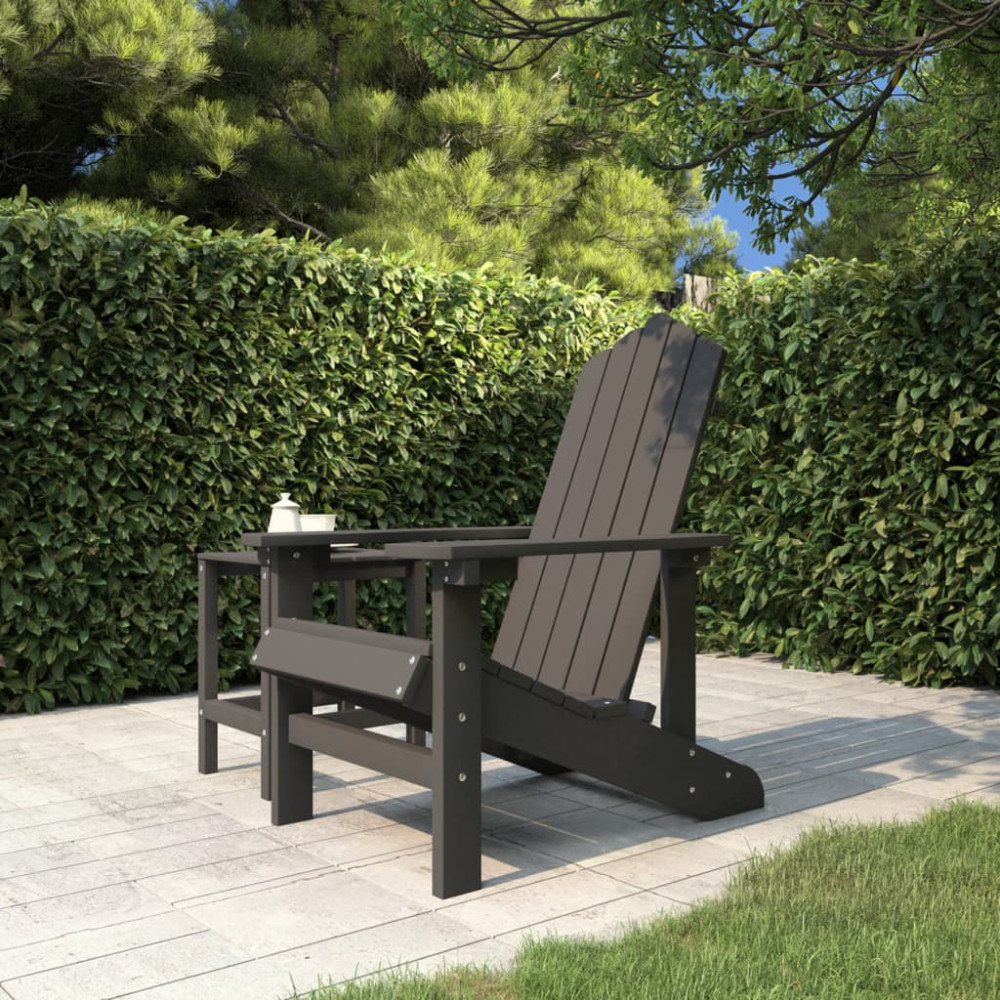 Produktbild för Adirondackstol HDPE antracit