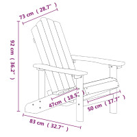 Produktbild för Adirondackstol HDPE antracit