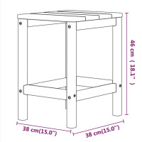 Produktbild för Adirondack bord vit 38x38x46 cm HDPE