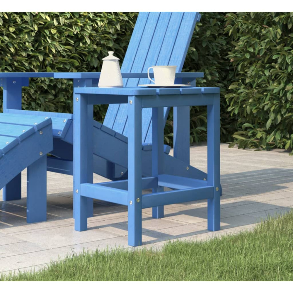Produktbild för Adirondack bord aquablå 38x38x46 cm HDPE