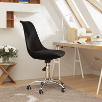 Produktbild för Snurrbar kontorsstol svart tyg