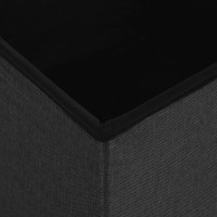 Miniatyr av produktbild för Hopfällbara förvaringspallar 2 st svart konstlinne