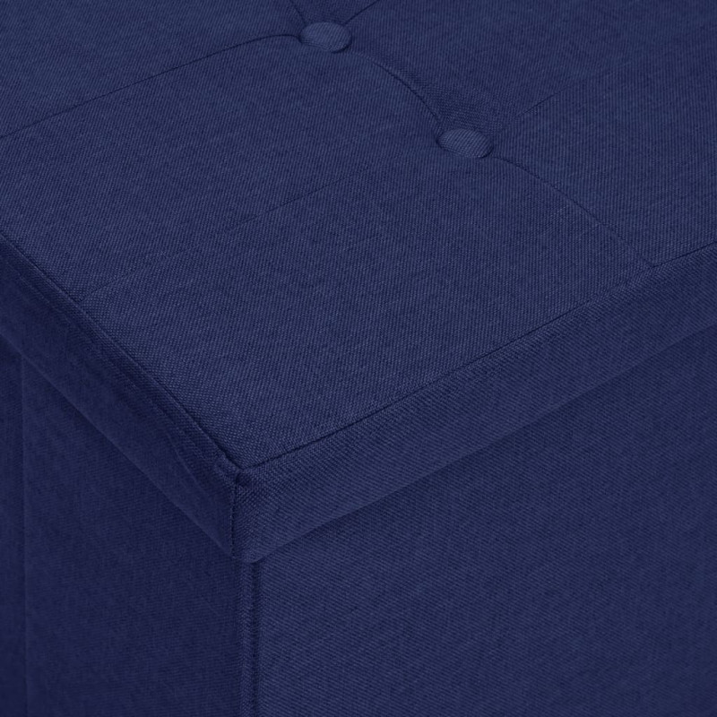 Produktbild för Hopfällbar förvaringsbänk blå konstlinne
