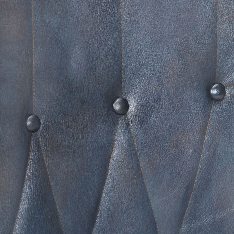 Produktbild för Öronlappsfåtölj grå äkta läder