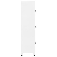 Produktbild för Förvaringsskåp vit 38x45x180 cm stål