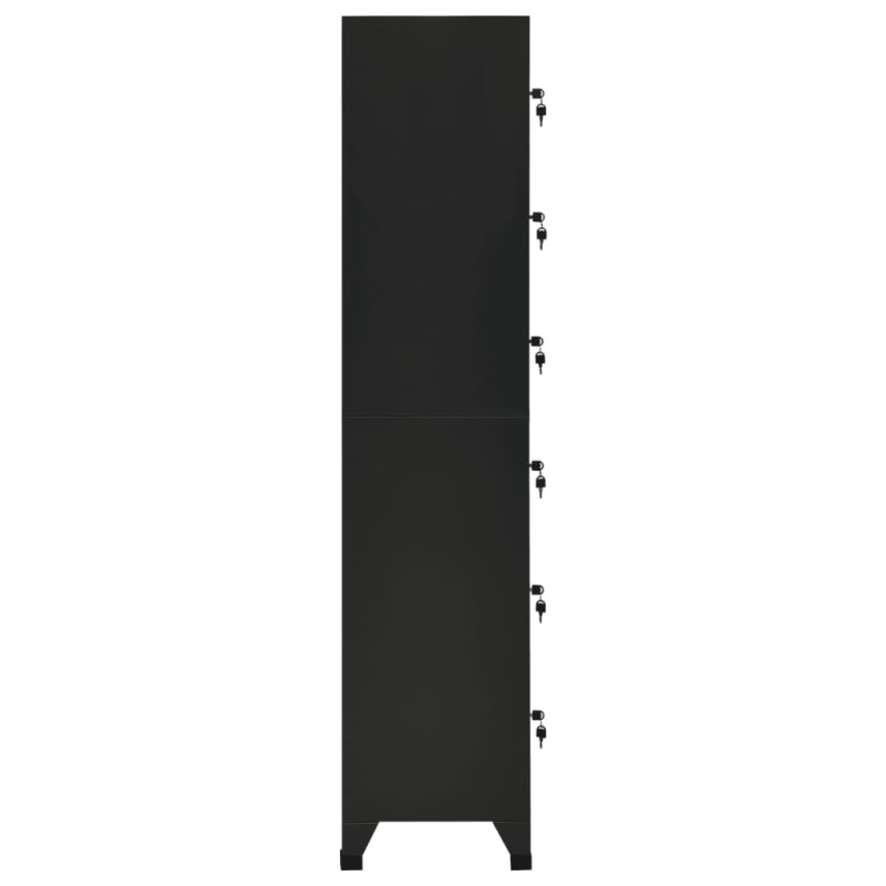 Produktbild för Förvaringsskåp svart 38x40x180 cm stål