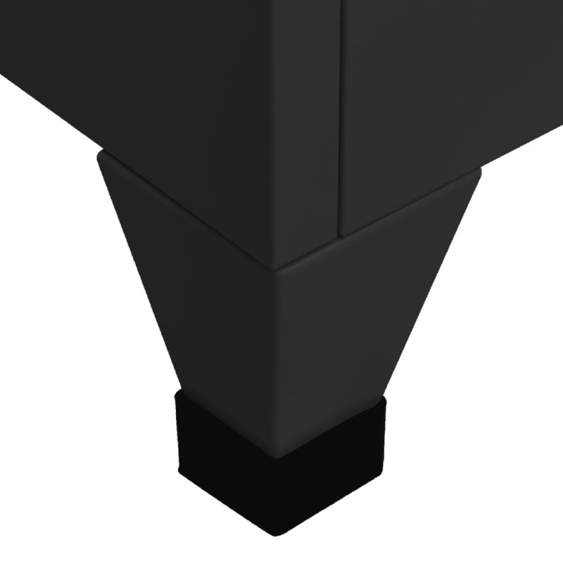 Produktbild för Förvaringsskåp svart 38x40x180 cm stål