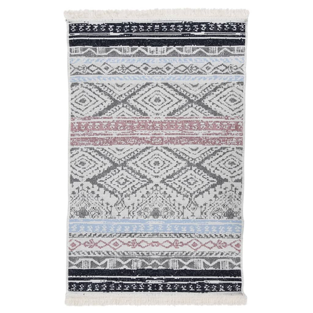 Produktbild för Matta rosa och aqua 160x230 cm bomull