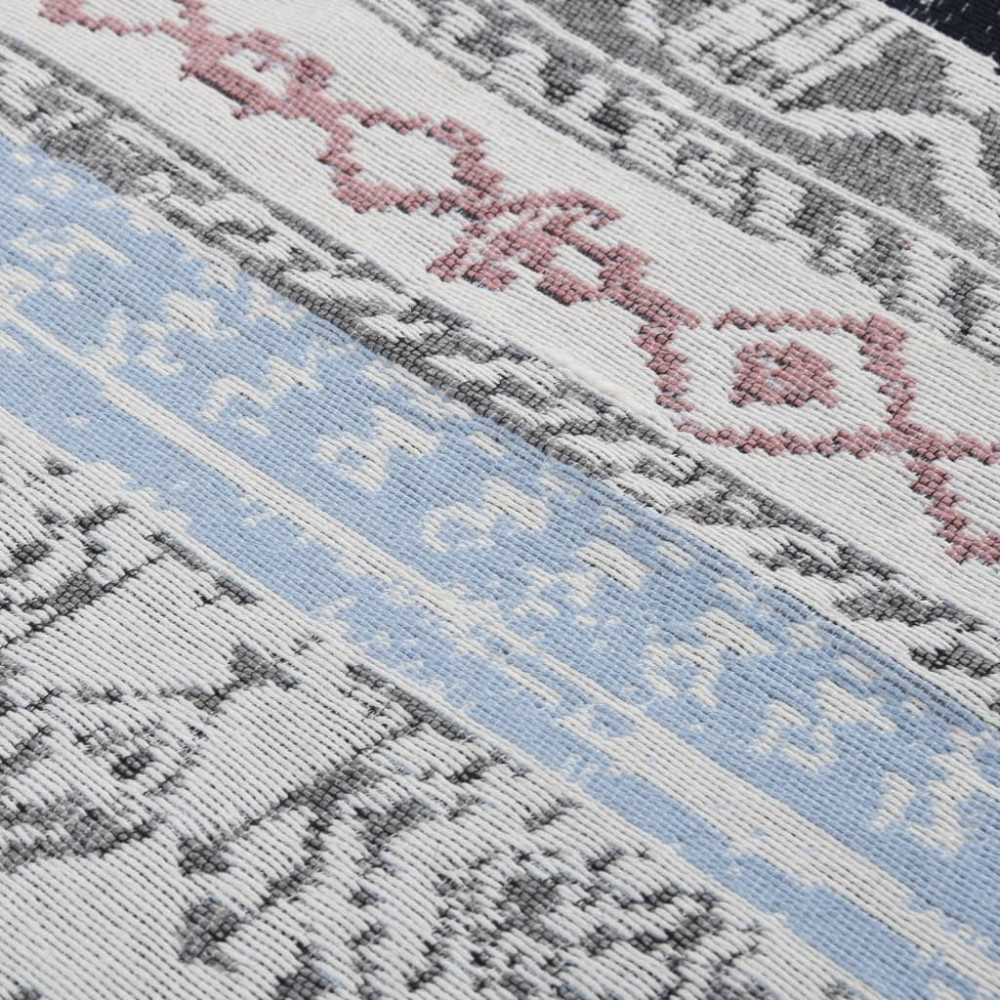 Produktbild för Matta rosa och aqua 160x230 cm bomull