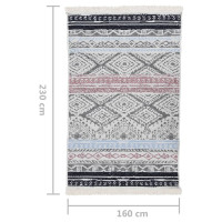 Produktbild för Matta rosa och aqua 160x230 cm bomull