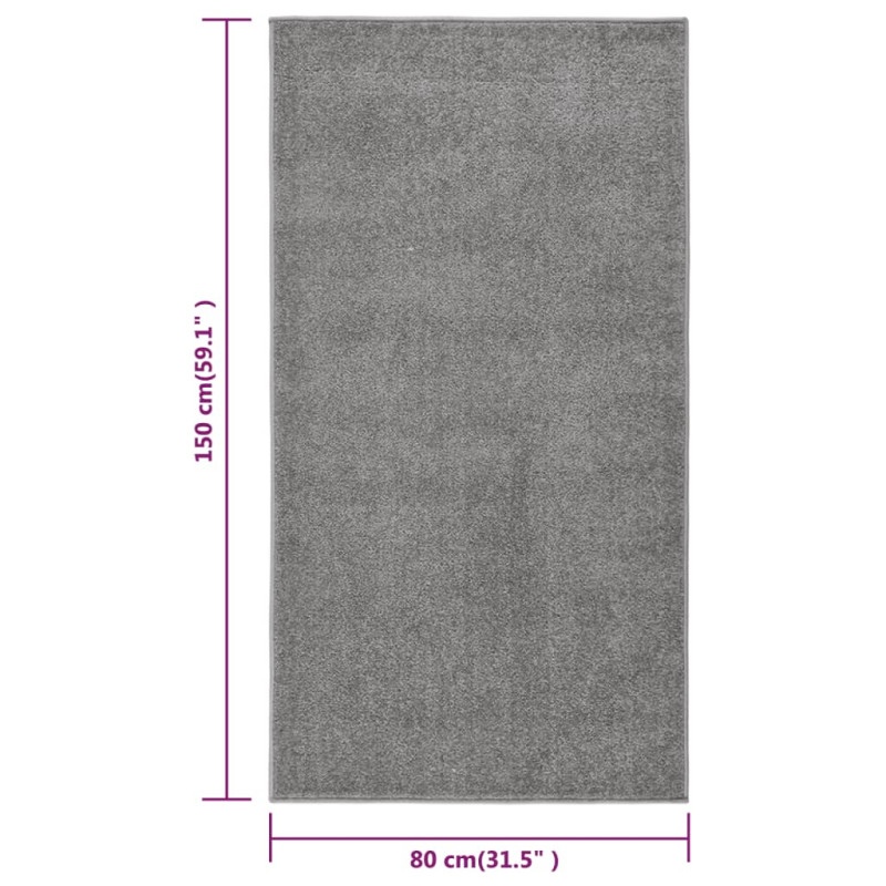 Produktbild för Matta 80x150 cm grå