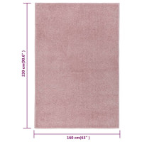 Produktbild för Matta 160x230 cm rosa