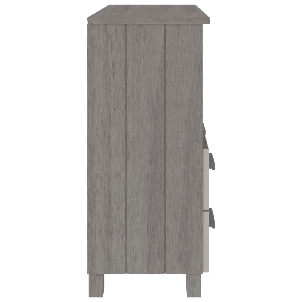 Produktbild för Byrå HAMAR ljusgrå 85x35x80 cm massiv furu