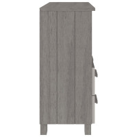 Produktbild för Byrå HAMAR ljusgrå 85x35x80 cm massiv furu