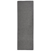 Produktbild för Utomhusmatta plattvävd 80x250 cm grå