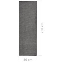 Produktbild för Utomhusmatta plattvävd 80x250 cm grå