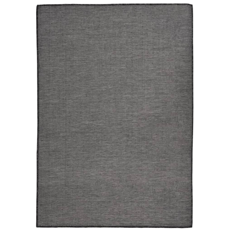 Produktbild för Utomhusmatta plattvävd 160x230 cm grå