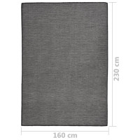 Miniatyr av produktbild för Utomhusmatta plattvävd 160x230 cm grå
