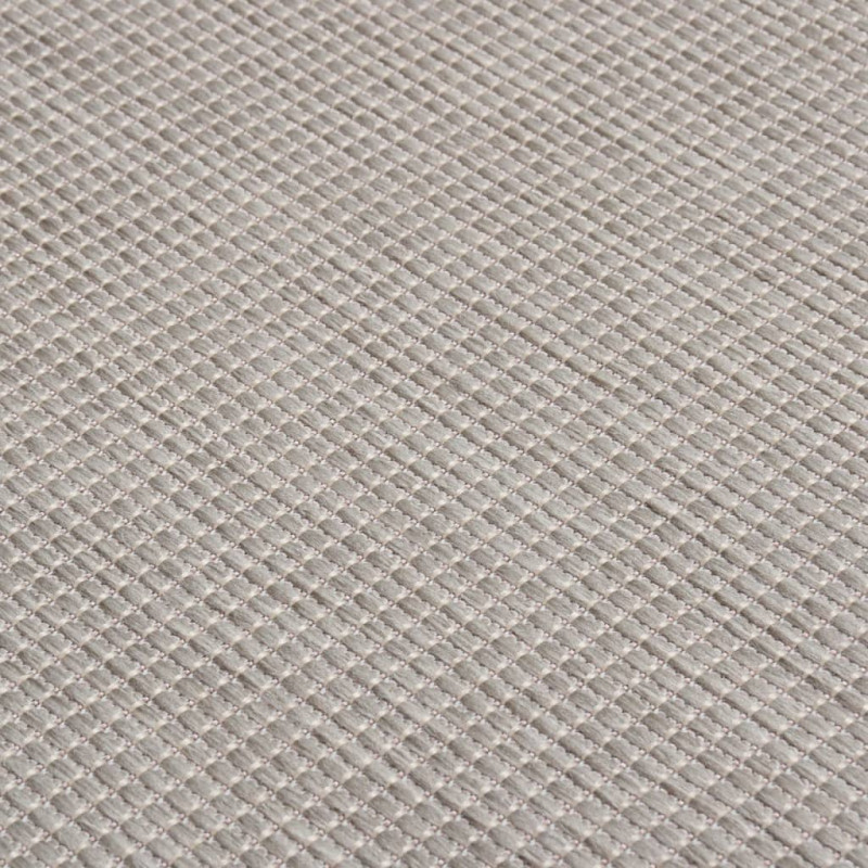 Produktbild för Utomhusmatta plattvävd 80x150 cm taupe