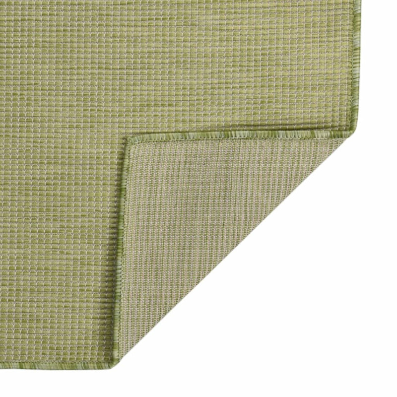 Produktbild för Utomhusmatta plattvävd 100x200 cm grön