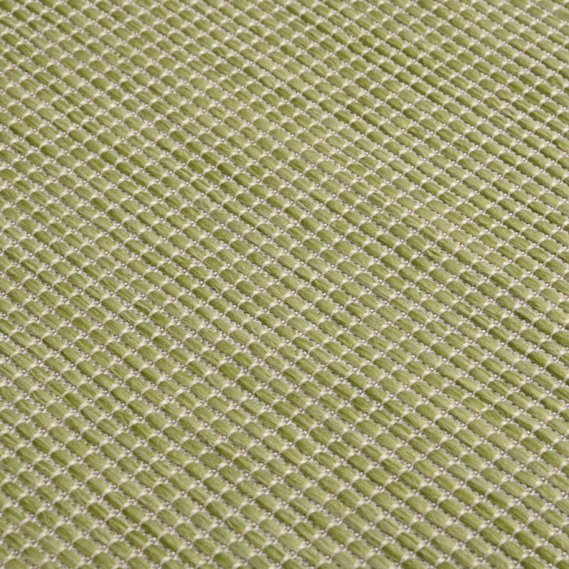 Produktbild för Utomhusmatta plattvävd 100x200 cm grön