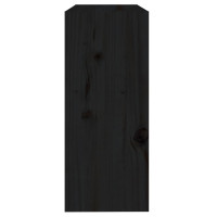 Produktbild för Bokhylla/Rumsavdelare svart 60x30x71,5 cm massiv furu