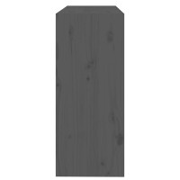 Produktbild för Bokhylla/rumsavdelare grå 80x30x71,5 cm massiv furu