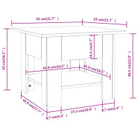 Produktbild för Soffbord vit högglans 55x55x42 cm konstruerat trä