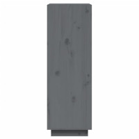 Produktbild för Bokhylla/rumsavdelare grå 60x35x103 cm massiv furu