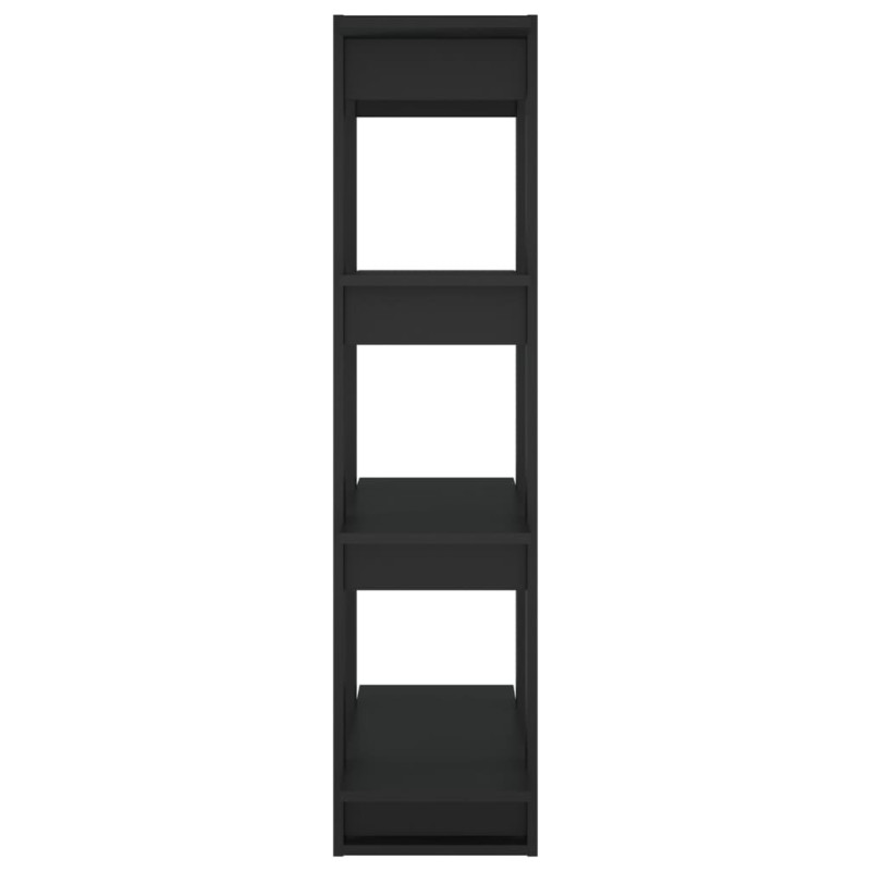 Produktbild för Bokskåp/rumsavdelare svart 80x30x123,5 cm