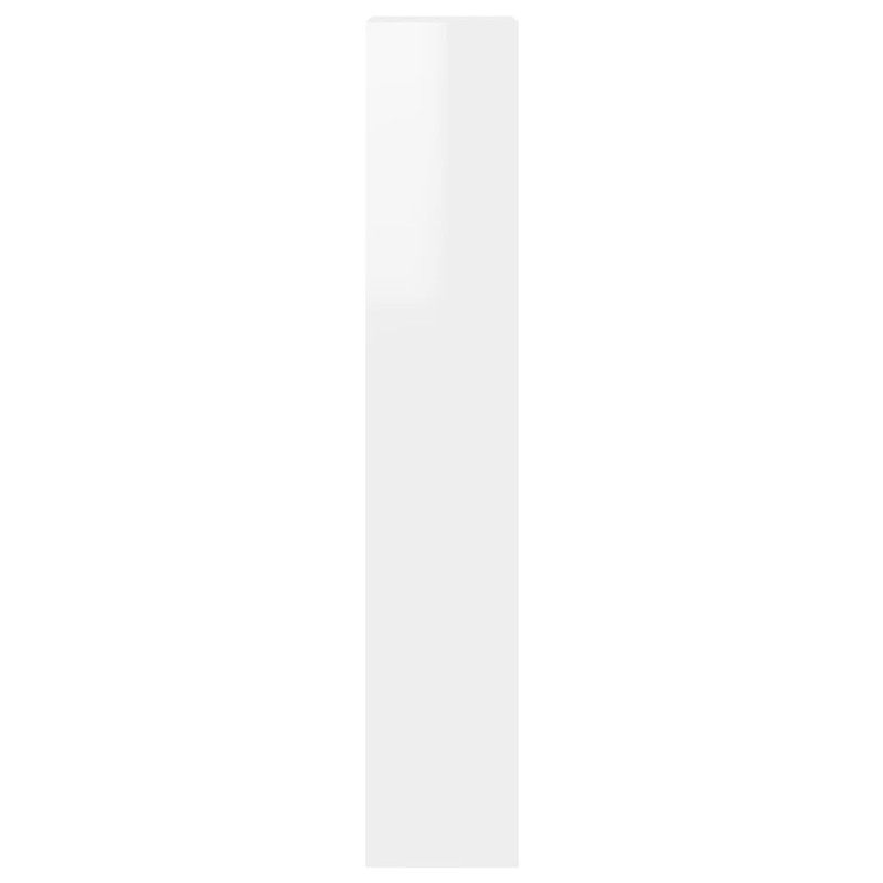 Produktbild för Bokhylla/rumsavdelare vit högglans 40x30x166 cm