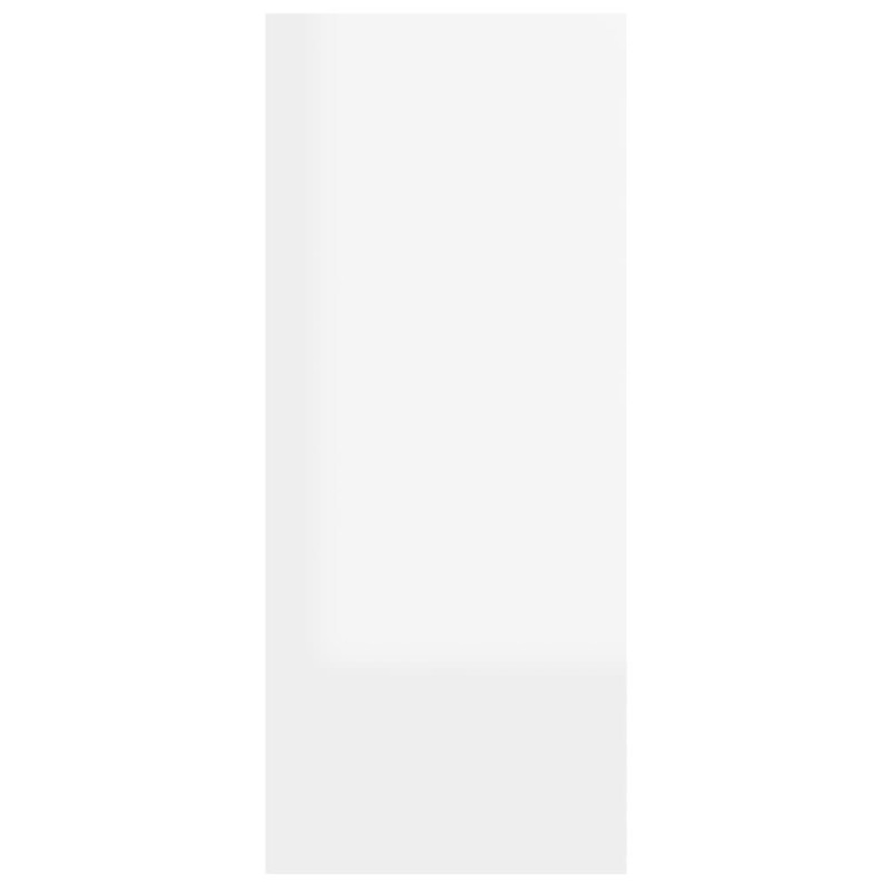 Produktbild för Bokhylla/rumsavdelare vit högglans 60x30x72 cm