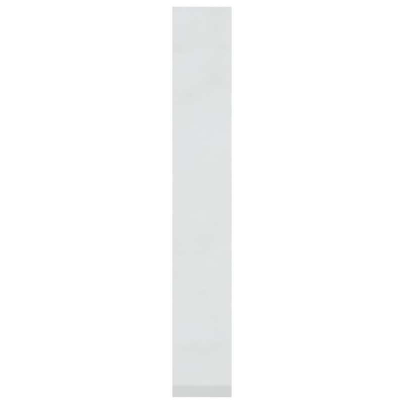 Produktbild för Bokhylla/Rumsavdelare vit högglans 60x30x198 cm