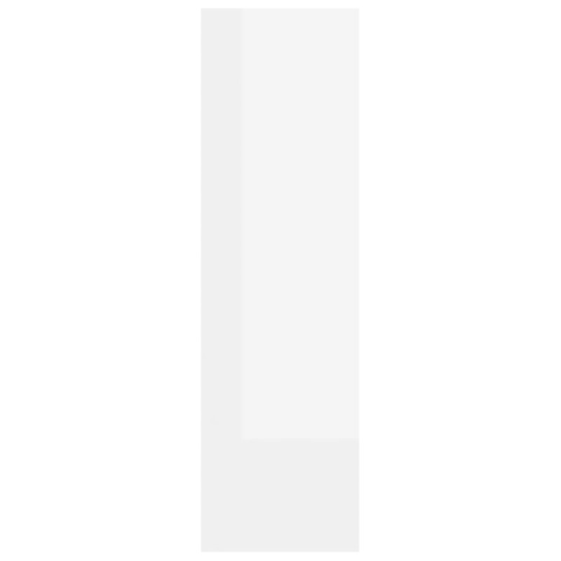 Produktbild för Bokhylla/Rumsavdelare vit högglans 100x30x103 cm