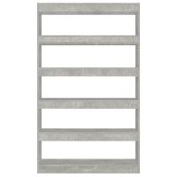 Produktbild för Bokhylla/Rumsavdelare betonggrå 100x30x166 cm